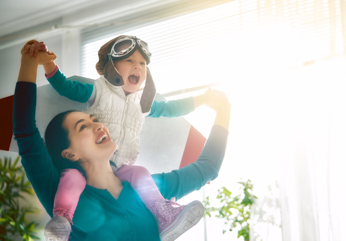 Mother and Child Playing